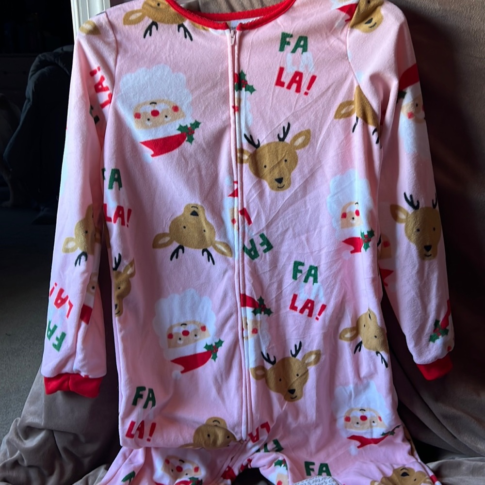 Carters Christmas feet pajamas size 14, NWOT